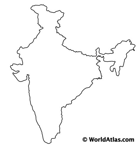 india map black and white